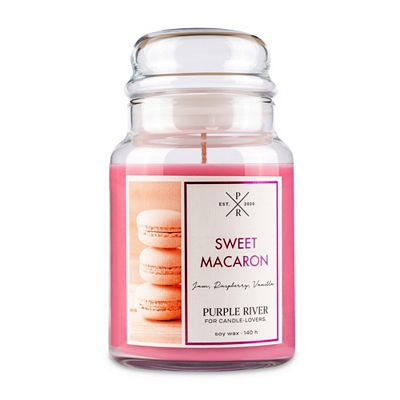 Thumbnail - PURPLE RIVER Duftkerze im Glas Sweet Macaron 623g
