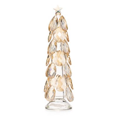 ABELLA Xmas Deko-Tannenbaum Kristall-Glas Ø 9cm, Höhe 28cm