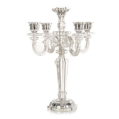 LUMIDA Xmas LED-Kerzenleuchter Acryl-Design ohne Kerzen H. 36cm, B. 22,5cm