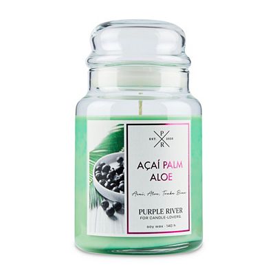 Thumbnail - PURPLE RIVER Duftkerze im Glas Acai Palm Aloe 623g