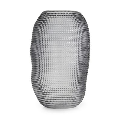 ABELLA Flora Glasvase organische Form getönt, mit Struktur Höhe 25cm, Ø 16cm