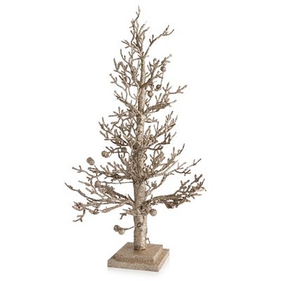 LUMIDA Xmas LED-Dekobaum Glitter-Optik 5h-Timerfunktion Höhe 60cm