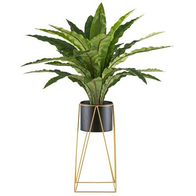 Thumbnail - CREATIV green Kunstpflanze Aspleniumfarn Topf auf Metallrack Höhe 105cm