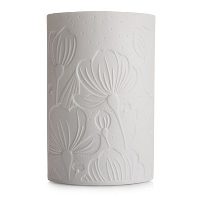 LUMIDA Flora LED-Keramikvase 30 LEDs 5h-Timerfunktion 18,5x10,5x27,5cm