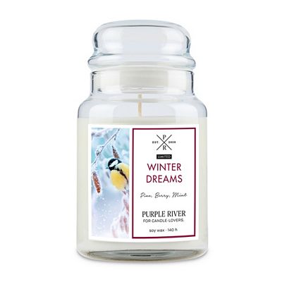 Thumbnail - PURPLE RIVER Duftkerze im Glas Winter Dreams 623g