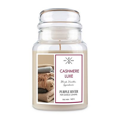 PURPLE RIVER Duftkerze im Glas Cashmere Luxe 623g