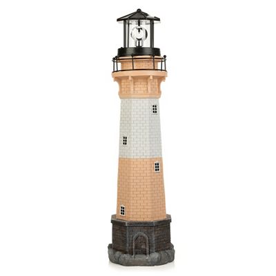 LUMIDA Garden Solar-Leuchtturm drehendes Toplicht Polyresin Höhe 85,5cm, Ø 22,5cm