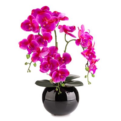 ABELLA Flora künstl. Orchidee Phalaenopsis Deko-Topf Höhe 51cm