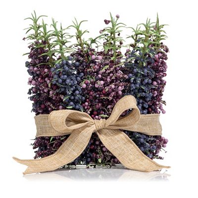 ABELLA Flora künstl. Arrangement inkl. Windlicht Höhe ca. 17cm