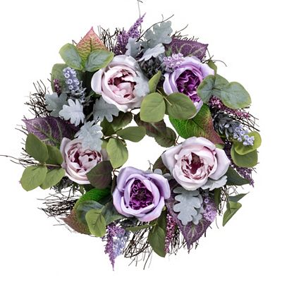 Thumbnail - ABELLA Flora künstl. Dekokranz Rosen & Lavendel Ø 48cm