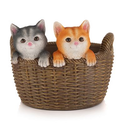 ABELLA Casa Pflanztopf Korb-Optik Tierbabys outdoorgeeignet