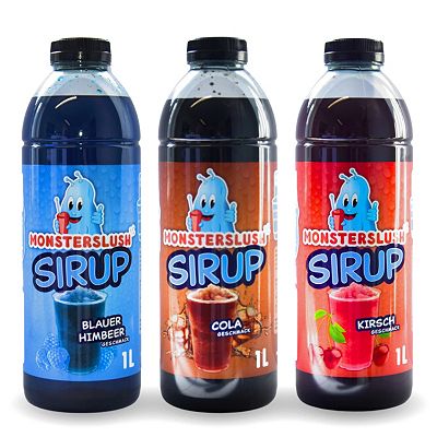 MONSTERSLUSH Sirup für Slush Eis 3 versch. Sorten exklusiv bei QVC Inhalt 3.000ml