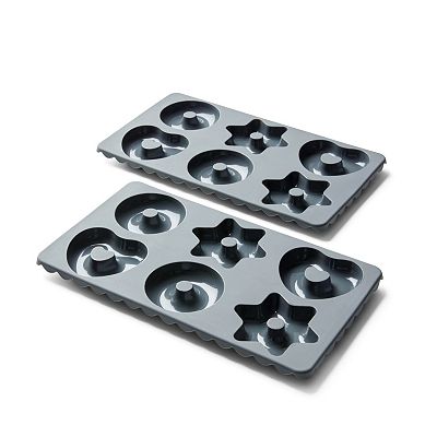 COOLINATO Silikon Lebkuchen Set Platin Silikon bis 230 °C inkl. 4 Rezepte