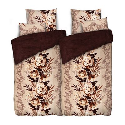 MONT CHALET MF Chinchilla-Optik Wendebettwäsche Rosenranke Doppelbett, 6tlg.