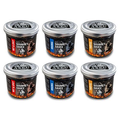 AXELs Gourmet Saucen 3 versch. Sorten 6 Gläser à 150g Inhalt 900g