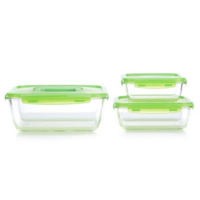 Thumbnail - LocknLock 3 Frischhaltedosen Borosilikatglas 730ml-2,9L nestbar