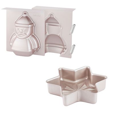 CHEFMADE Motivbackformen-Set weihnachtliche Motive Karbonstahl 2tlg.