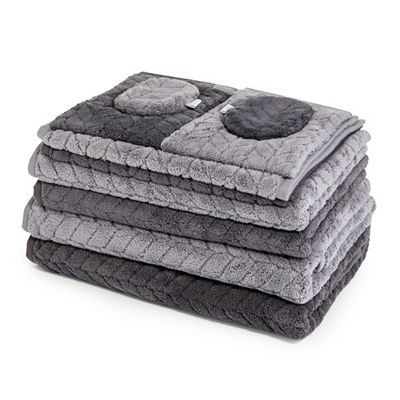 Thumbnail - BADIZIO Softdry Handtuch-Set uni Jacquard Mikrofaser 10tlg.