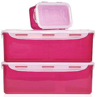 LocknLock 3 Frischhaltedosen Brot & Butter 1x750ml, 2x5,0L Gesamtvolumen 10,75L