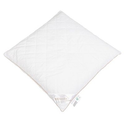 GOLDWOLKE 1 Kopfkissen Baumwolle goldfarb. Piping Diamantsteppung