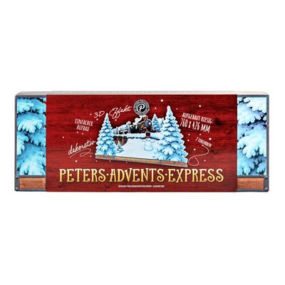 PETERS Adventskalender Adventsexpress 12 versch. Sorten Inhalt 300g