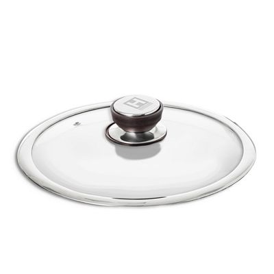 HENSSLERS Glasdeckel für 24cm ergonomisch geformt mit Edelstahlgriff
