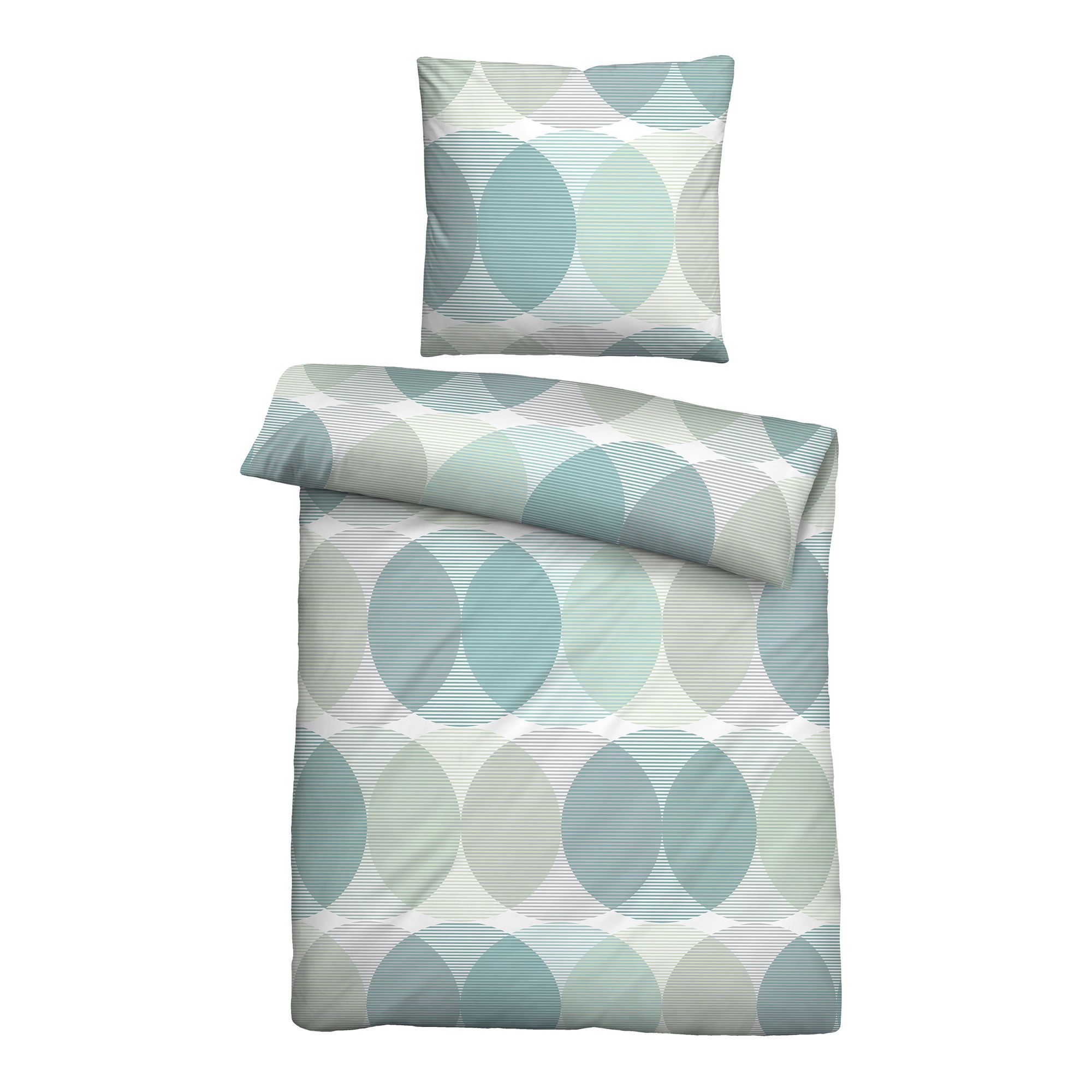 biberna® Bettwäsche Kreise 100% Lyocell Einzelbett, 2tlg.