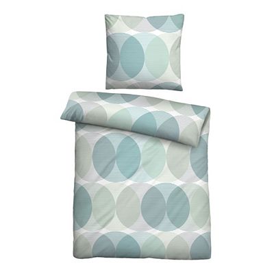 biberna® Bettwäsche Kreise 100% Lyocell Einzelbett, 2tlg.