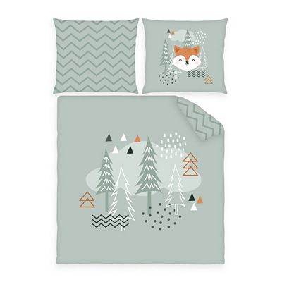 babybest® Wendebettwäsche Nordic Forest Baumwoll Renforcé Einzelbett, 2tlg.