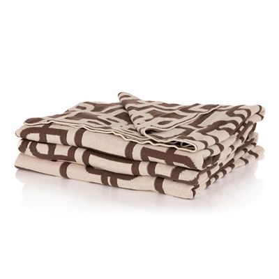 Thumbnail - CASA DAWID by Dawid Tomaszewski Deko-Plaid Logo-Print 100% Baumwolle waschbar, 130x170cm