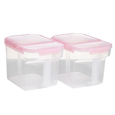 B-Ware LocknLock 2 Vorratsdosen inkl. Schüttfunktion & Henkel, 5l