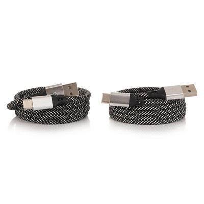 USB-Ladekabel mit praktischer Magnetaufwicklung Kabellänge ca. 1m 2 Stück