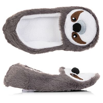 MONT CHALET Kinder-Hausschuhe Tier-Applikation Mikrofaser Fellimitat rutschfeste Sohle