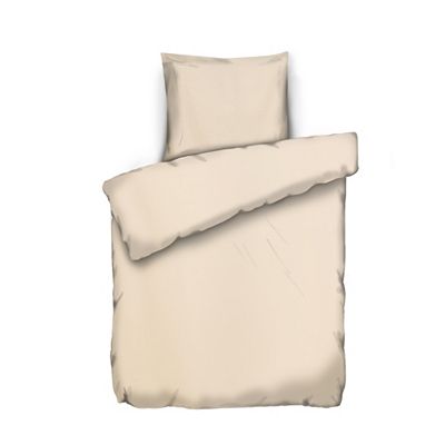 NACHTIGALL Bettwäsche uni mit Piping Baumwoll Satin Einzelbett, 2tlg.