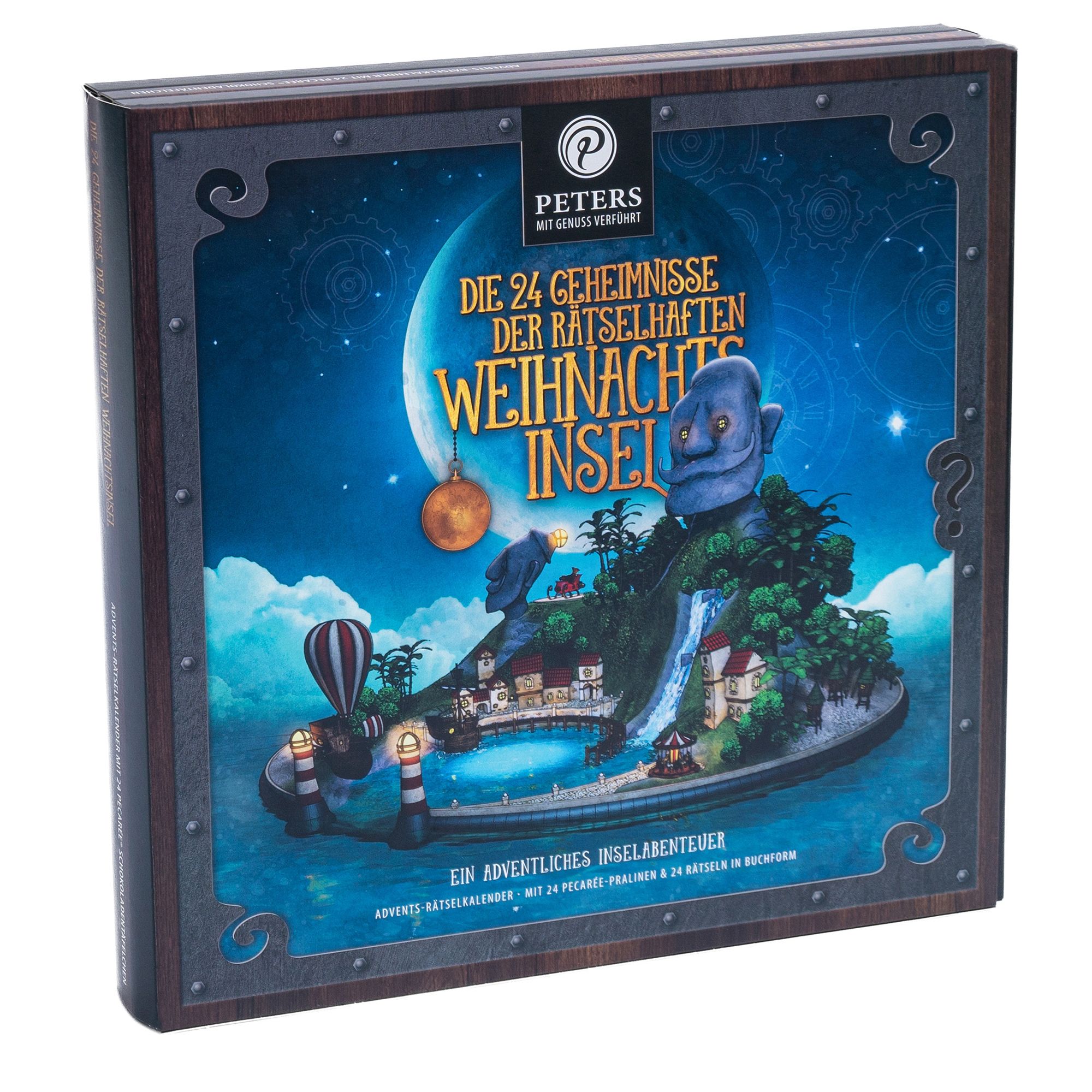 PETERS Rätseladventskalender mit Pralinen teilweise mit Alkohol Inhalt 255g