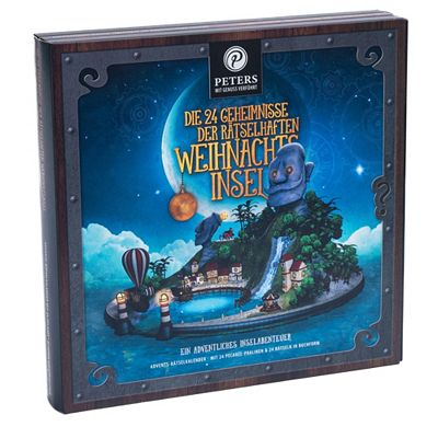 PETERS Rätseladventskalender mit Pralinen teilweise mit Alkohol Inhalt 255g