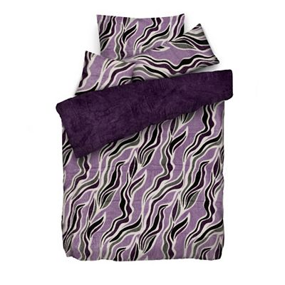 BADIZIO Classic Wendebettwäsche Ranken-Design Mikrofaser Plüsch Einzelbett, 4tlg.