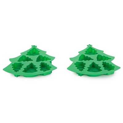 Thumbnail - COOK'S ESSENTIALS Weihnachtsformen aus Silikon, 2tlg. Tannenbaum-Motiv spülmaschinengeeignet