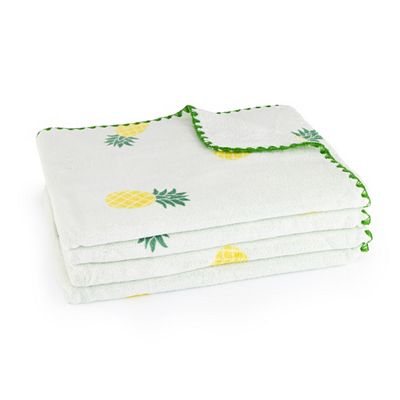 BADIZIO Softdry 4 Handtücher Früchte weich & saugstark Kettelnaht, 50x100cm