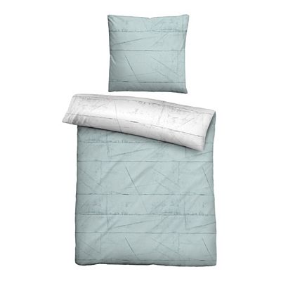 Thumbnail - biberna® Wendebettwäsche Wand-Design Baumwoll Satin Einzelbett, 2tlg.