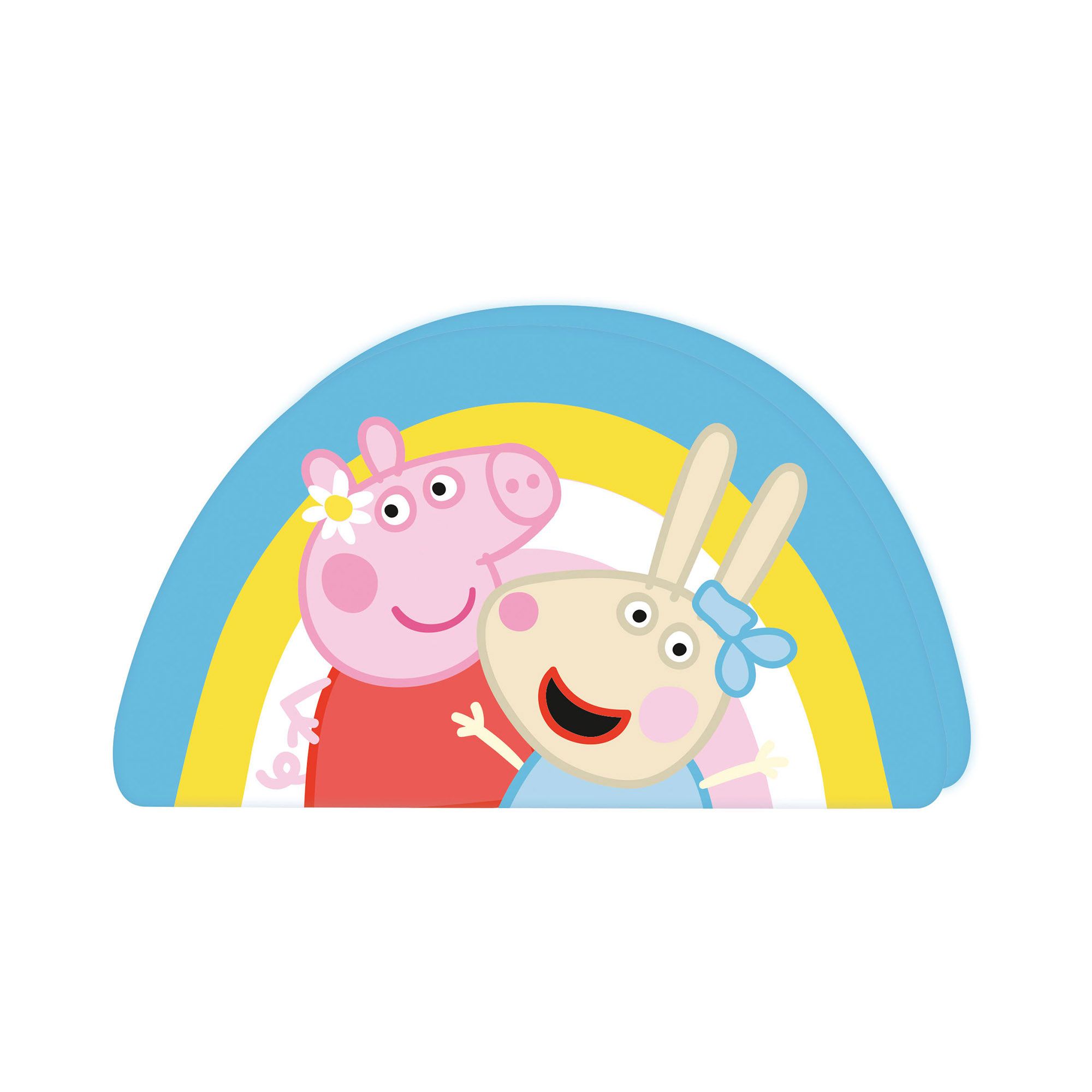 Peppa Pig™ Deko-Konturenkissen Regenbogen waschbar ca. 35x25cm