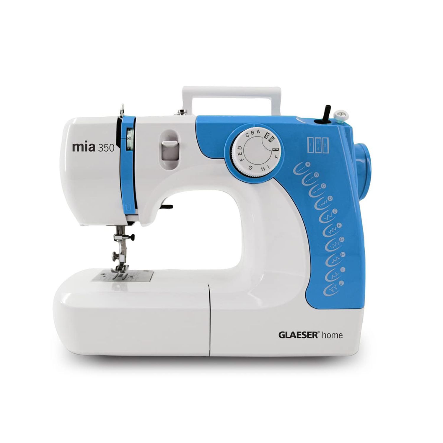GLAESER Nähmaschine mia350 11 eingebaute Stiche LED-Licht