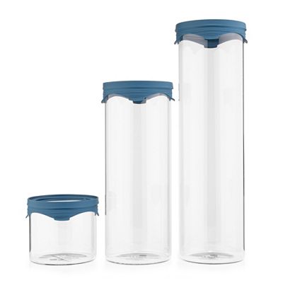 Thumbnail - COOK'S ESSENTIALS Behälter aus Glas mit Silikondeckel 3tlg. Set 450ml, 1500ml, 2000ml