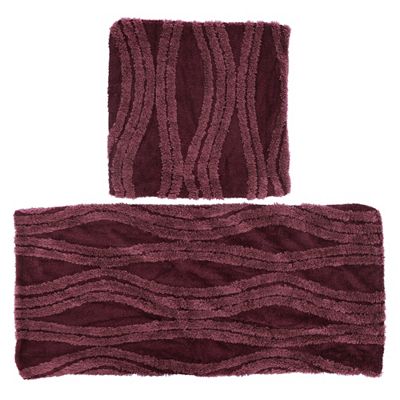 BADIZIO Classic 2 Kissenbezüge Welle Hoch-/Tief-Jacquard 40x40cm & 40x80cm