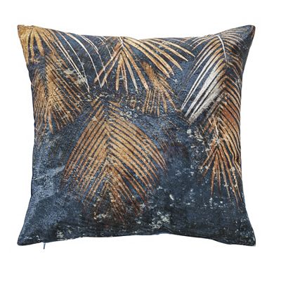 done.® Dekokissenhülle Palmblätter Samt used-look waschbar