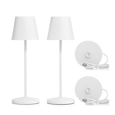 LED Akku-Tischleuchte mit Ladestation 3 Helligkeitsstufen in- & outdoorgeeignet Laufzeit bis zu 8h