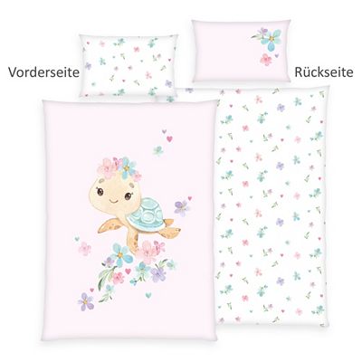 Thumbnail - babybest® Wendebettwäsche kleine Schildkröte Baumwoll Renforcé Einzelbett, 2tlg.