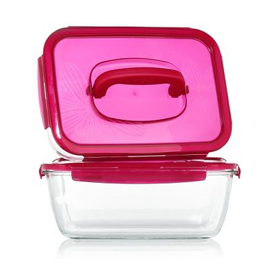 LocknLock 2 Frischhaltedosen aus Borosilikatglas mit Tragegriff je 2,9L Volumen