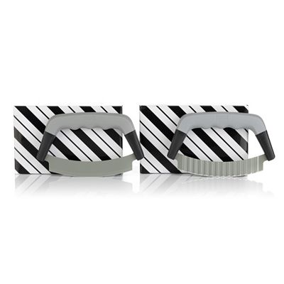 KUHN RIKON Wiegemesser-Set 1 x geriffelte Klinge 1 x gerade Klinge inklusive Geschenkbox