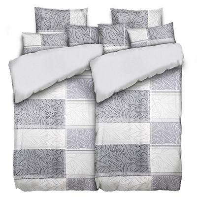 JERYMOOD Wendebettwäsche Rankengrafik Mikrofaser Jersey Doppelbett, 8tlg.